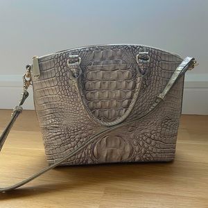 Brahmin Duxbury Sterling Handbag - Satchel with removable shoulder strap.